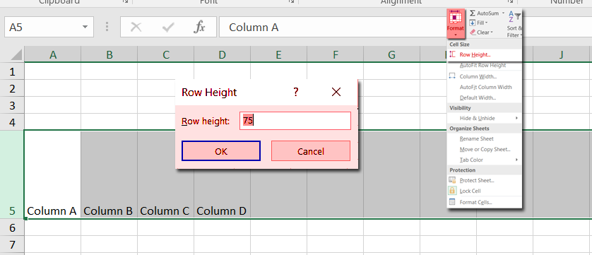Create Xlsx Files With Row Height Settings