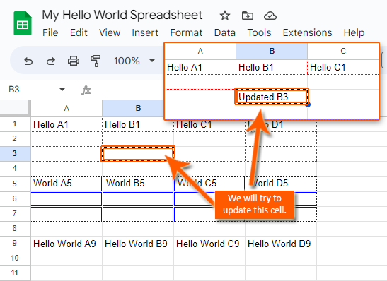 Update Google Sheets Cells Using Google Sheets API PHP Client